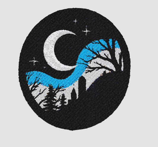 DuskClub Moon Embroidered Hoodie - DuskClub - Front Side