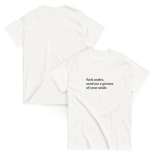 Fuck Nudes T-Shirt weiß, front