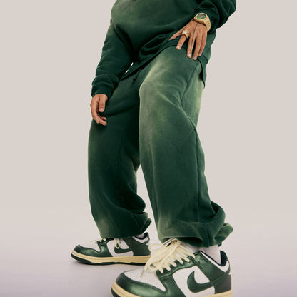 Vintage Green Jogger - DuskClub - Side View