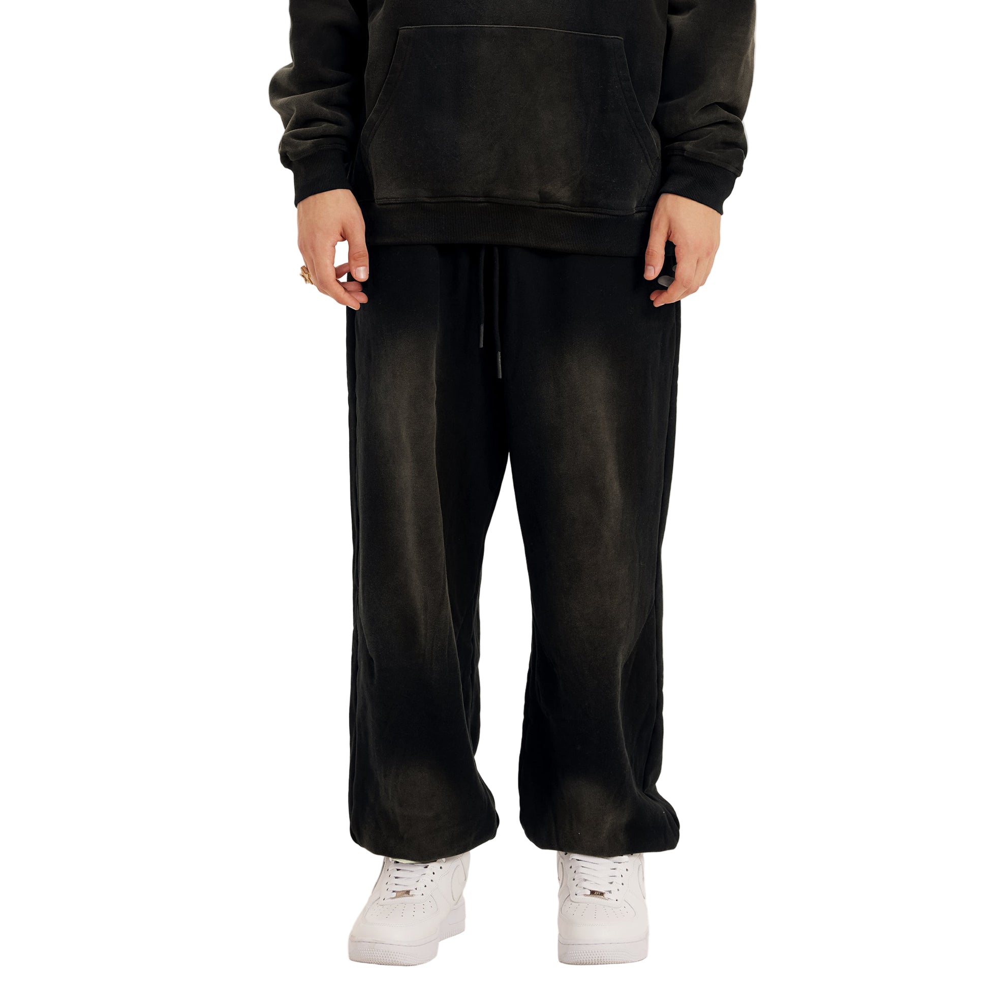 Vintage Black Jogger - DuskClub - Front Side