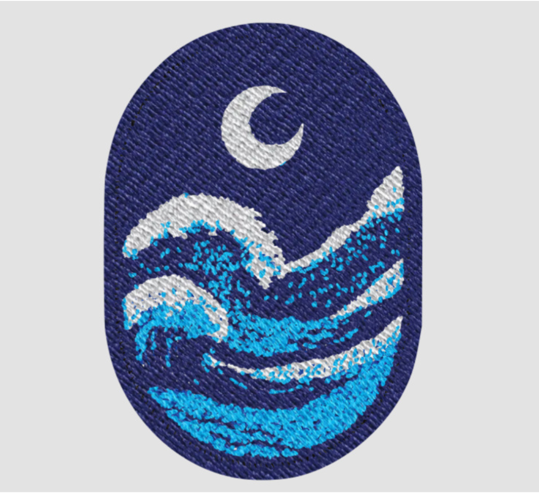 DuskClub Waves Embroidered Hoodie - DuskClub - Front Side