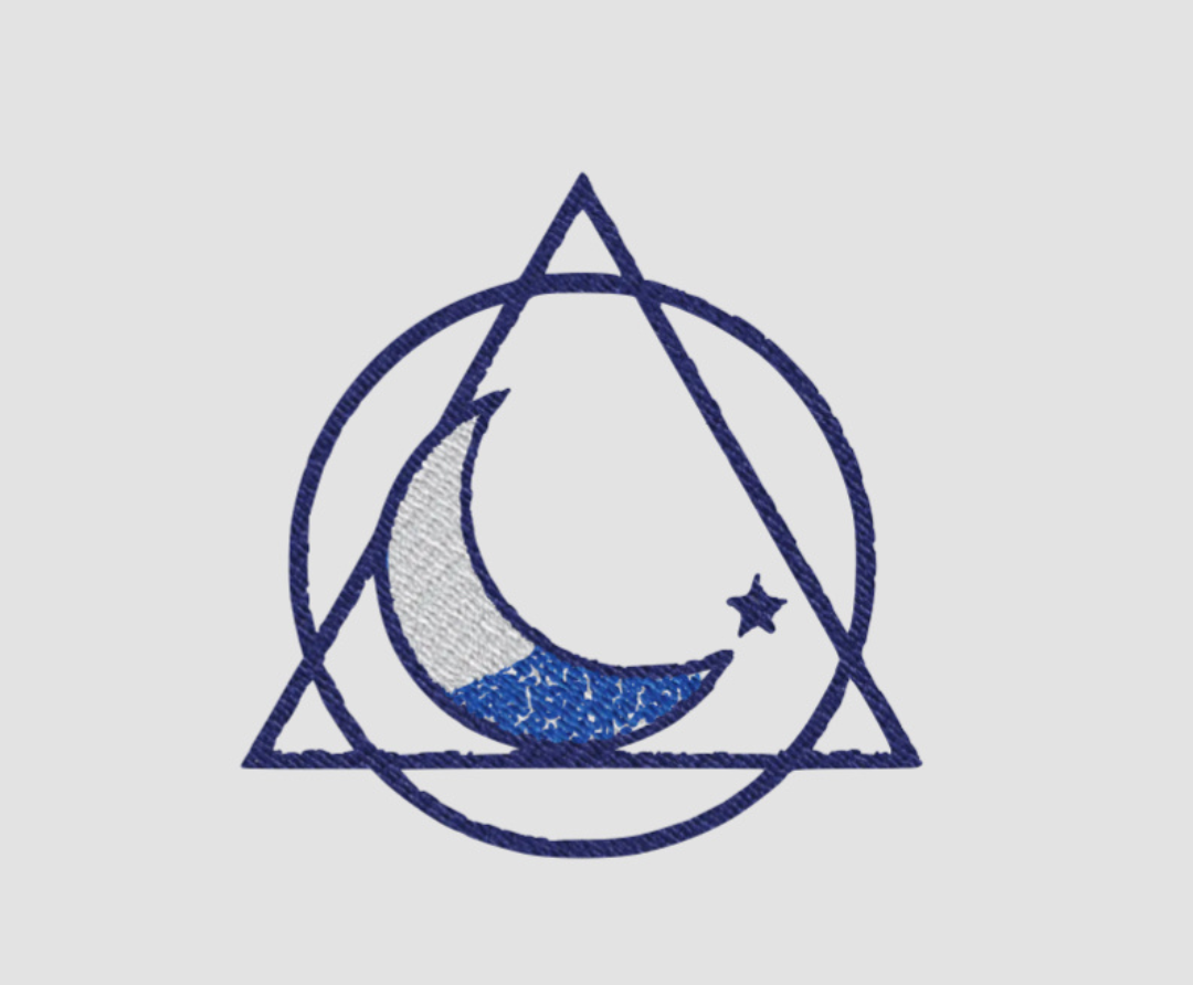 DuskClub Moon Embroidered Hoodie - DuskClub - Front Side