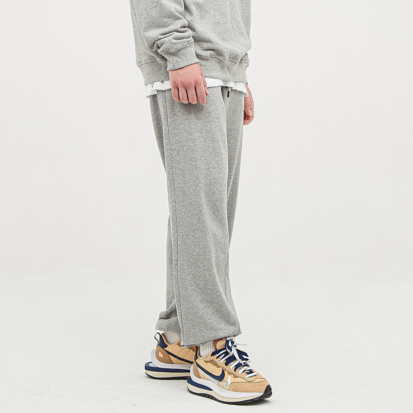 Baggy Gray Jogger - DuskClub - Side View