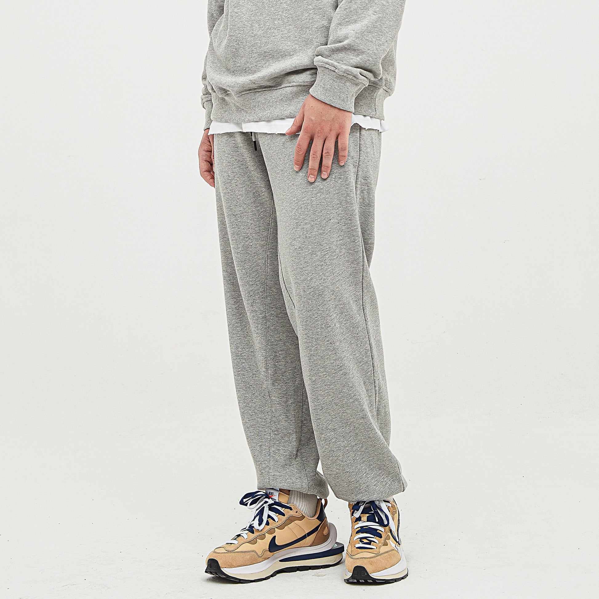 Baggy Gray Jogger - DuskClub - Side View