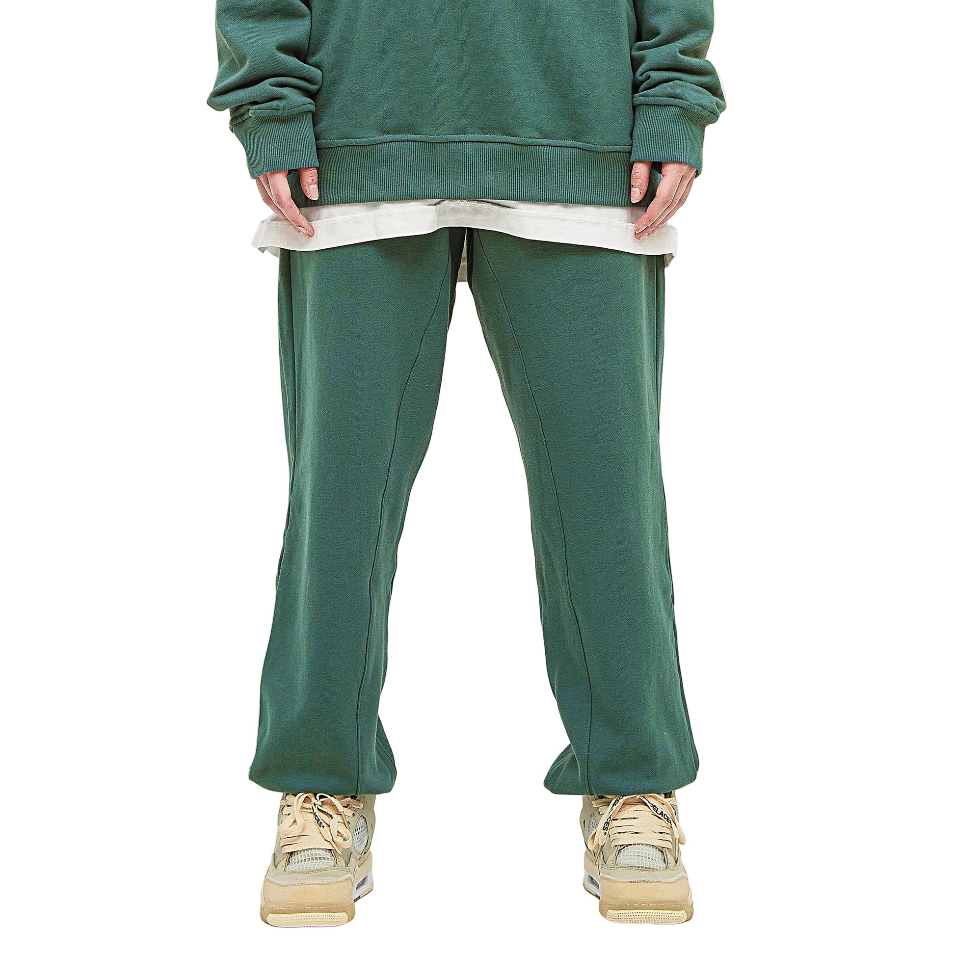 Baggy Green Jogger - DuskClub - Front Side