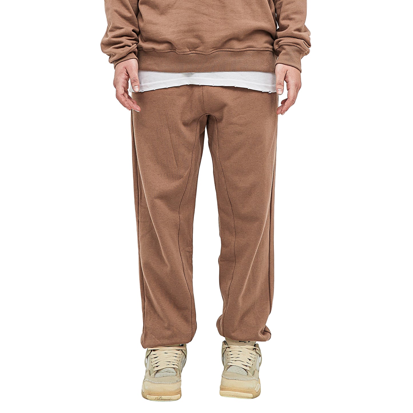 Baggy Brown Jogger - DuskClub - Front Side