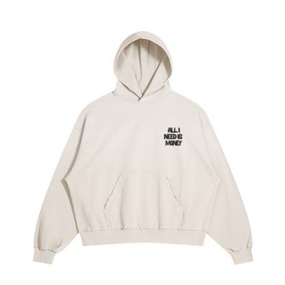 All i need is money Ripped Hoodie - DuskClub - Front Side