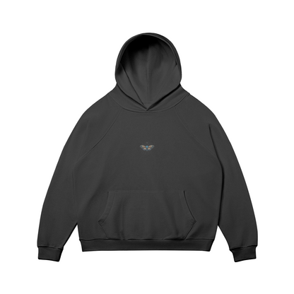 Dusk Club Moth Embroidered Hoodie - DuskClub - Front Side