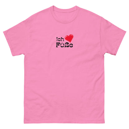 Ich liebe Füße T-Shirt rosa, front