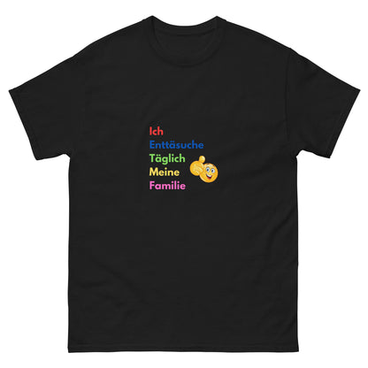 Die größte Enttäuschung T-shirt schwarz, front