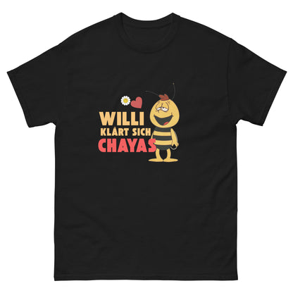 Willi klärt sich Chayas T-shirt schwarz, front