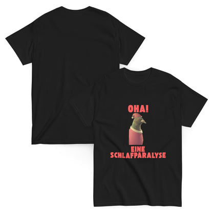 Schlafparalysen T-shirt schwarz, front und back