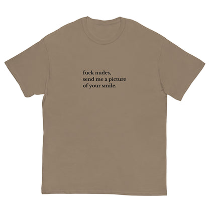 Fuck Nudes T-Shirt braun, front