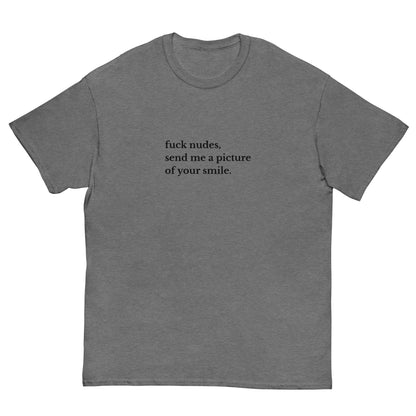 Fuck Nudes T-Shirt grau, front