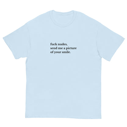Fuck Nudes T-Shirt hellblau, front