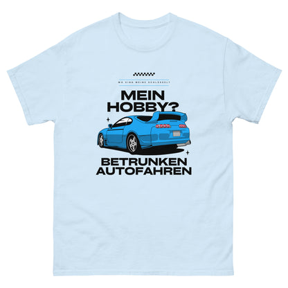 Mein Hobby? Betrunken Autofahren T-Shirt - DuskClub - blau - front