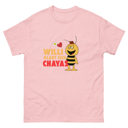 Willi klärt sich Chayas T-shirt rosa, front