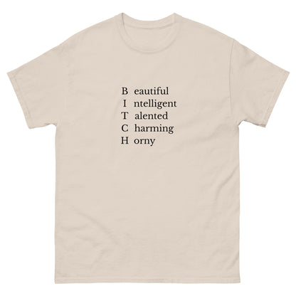 Bitch T-Shirt beige, front