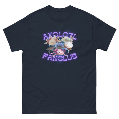Axolotl Fan Club T-Shirt blau, front