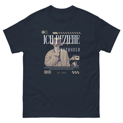 Ich beziehe Bürgergeld T-Shirt - DuskClub - blau - front