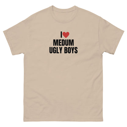 I love medium ugly boys T-Shirt braun, front