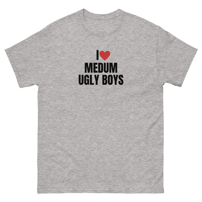 I love medium ugly boys T-Shirt grau, front