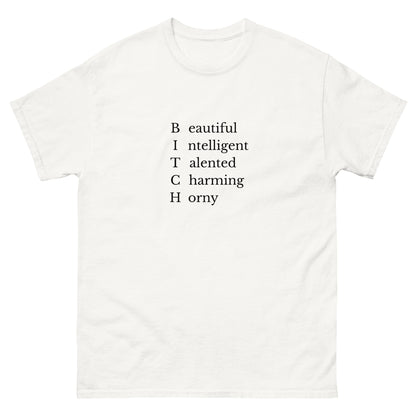 Bitch T-Shirt weiß, front